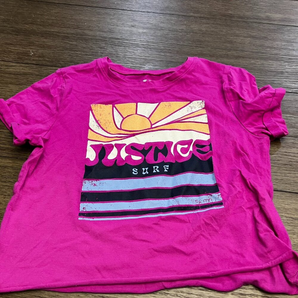 Justice Girls Crop Shirt Size Large